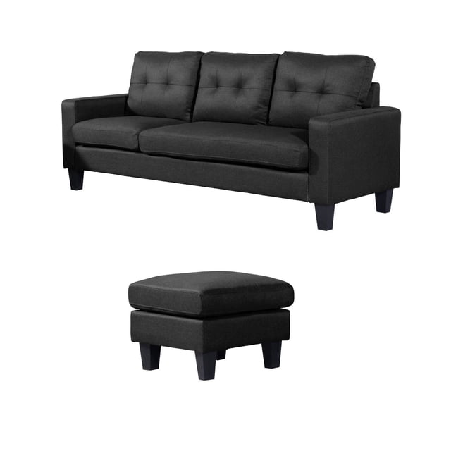 Sofá de 3 Plazas con Ottoman EKE Life Home Tapizado en Tela Sala y Recamara