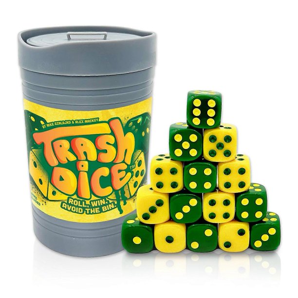 Dumpster Dice Game Fast-Paced Family Dice Game, 2-Player Board Game Dice Set for Travel Party & Games Night