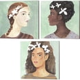 thumbnail image 1 of Great Art Now Folk Art Portrait by Annie Warren 3 Piece Canvas Art Set Each 14"W x 14"H, 1 of 4
