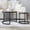 Walnut, variant on Set of 2 Nesting Coffee Table, Side Round End Table Sturdy Metal Frame Desk for Living Room, Bedroom, Apartment,Modern Simple Nightstand, Walnut