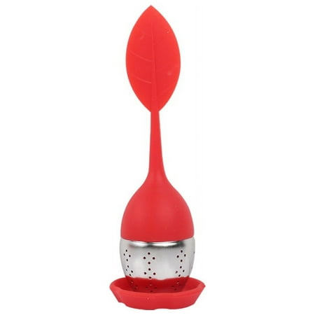 

Yidarton Tea Strainer Leaf Shape Silicone Tea Strainer Creative Household Tea Residue Filter Red