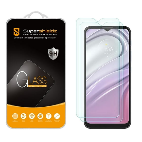 (2 Pack) Supershieldz Designed for Motorola Moto G Pure Tempered Glass Screen Protector, Anti Scratch, Bubble Free