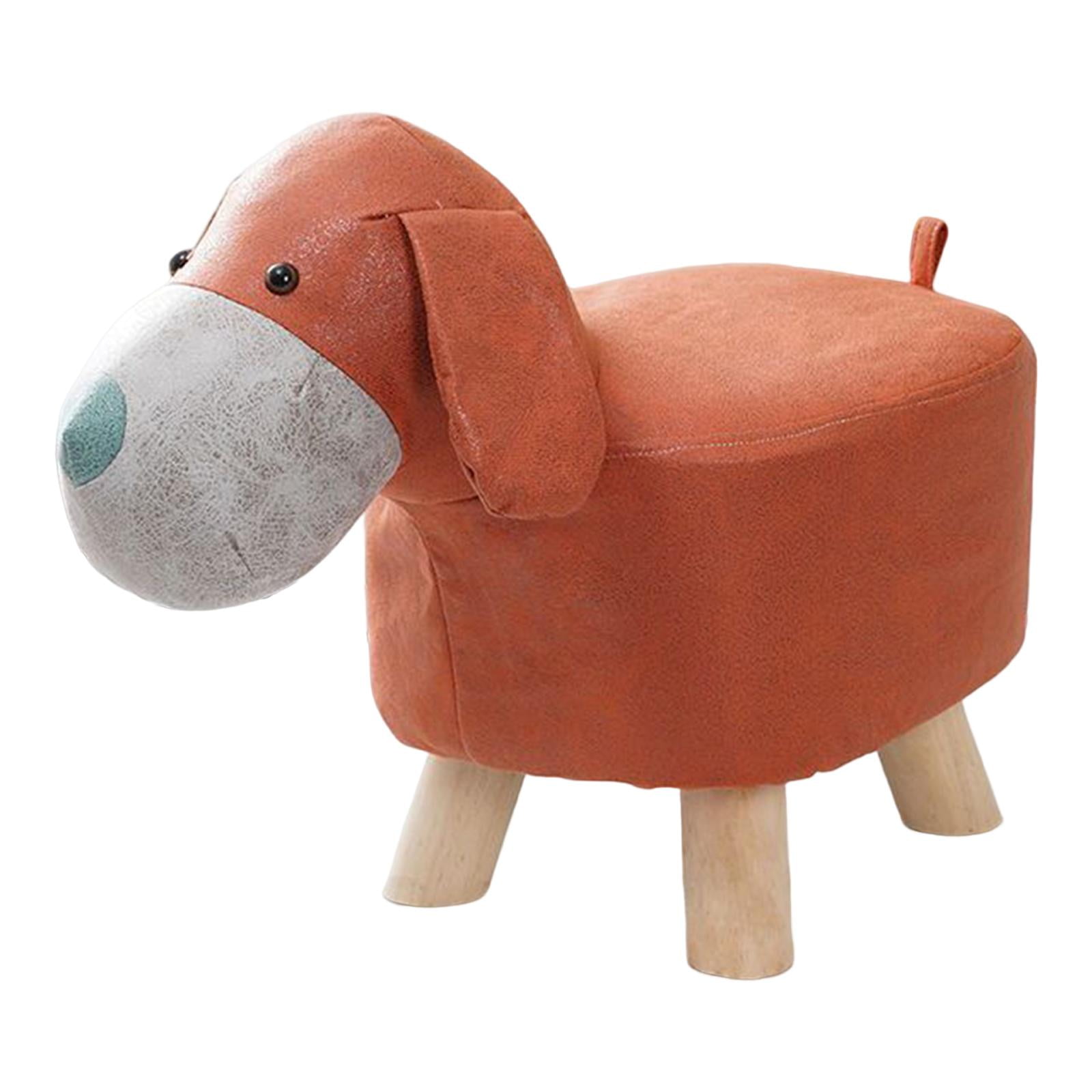 Animal Footstool Footrest Ottoman Wood Multifunctional Cute Cartoon