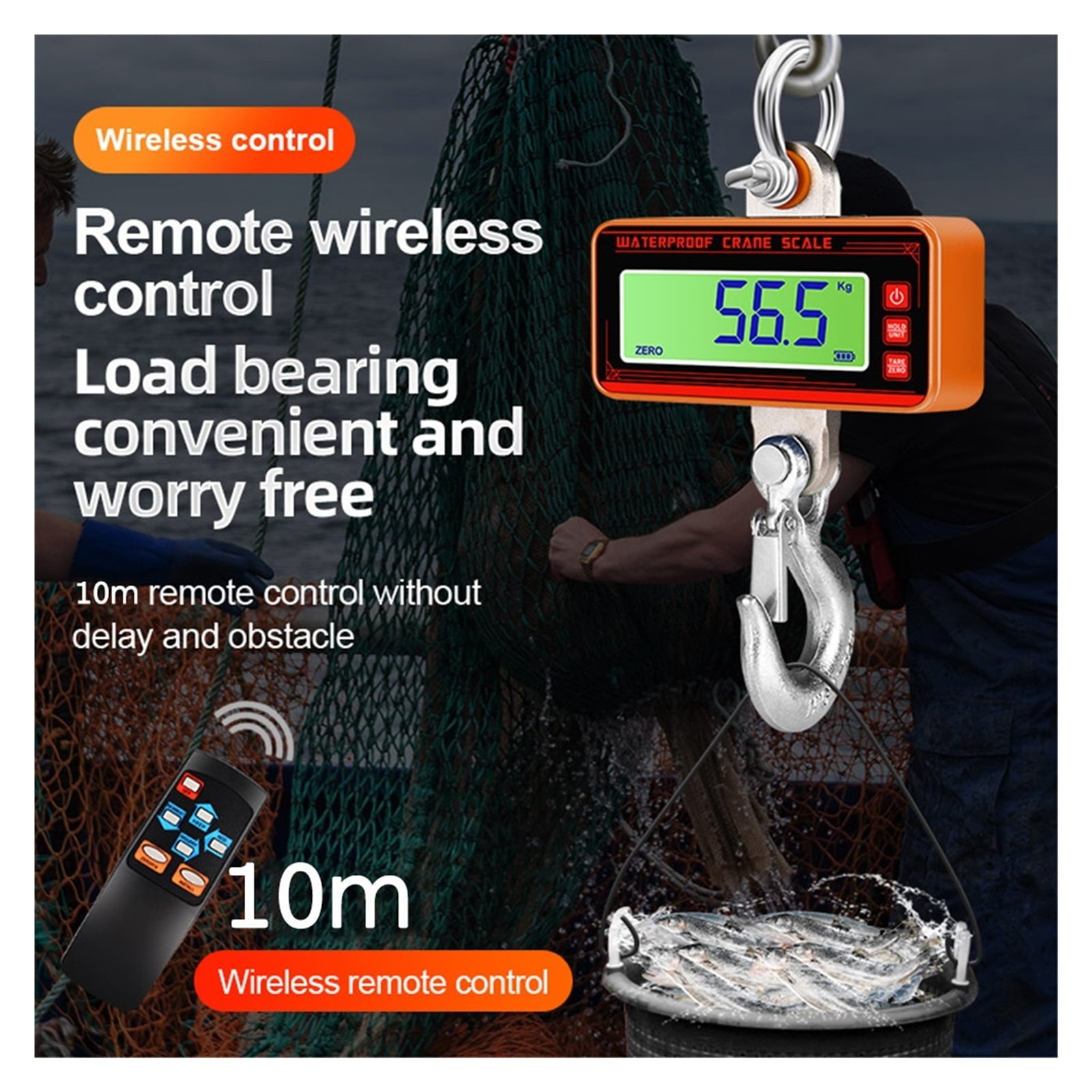 1500kg/3000lb Digital Hanging Scale Waterproof Digital Crane Scale Industrial Heavy Duty Crane Scale With Remote Control ,Reliability