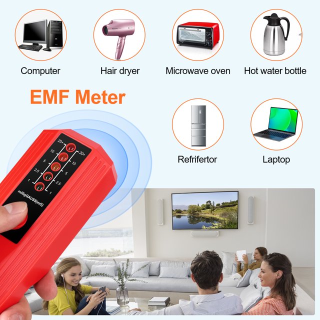 Medidor de Gauss portátil 5 LED para pruebas de EMF de investigación de ondas anormales (StyleC) Ndcxsfigh Para estrenar