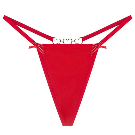 Thong Panties for Women Red Lace Thong Funny Tongs Ladies Underwear Thong XS