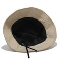 thumbnail image 4 of CoCopeanut New Bucket Hat Faux Leather Bucket Hats PU Cotton Solid Top Men Women Fashion Bucket Cap Panama Fisherman Caps Outdoor Vacation, 4 of 6