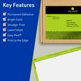 thumbnail image 3 of Avery Printable Rectangle Labels, Bright Green, 4.75" x 7.75", 40ct, 3 of 11