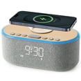 thumbnail image 1 of uscce Réveil Bluetooth Radio FM : Haut-Parleur Stéréo 10 W - Recharge Sans Fil Rapide pour iPhone Samsung - Radio Réveil à Intensité Réglable pour Chambre, 1 of 7