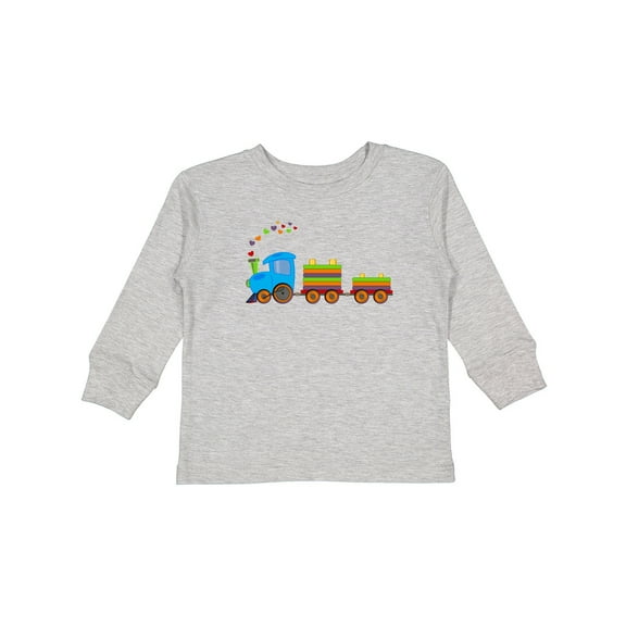 Inktastic Colorful Toy Train Boys or Girls Long Sleeve Toddler T-Shirt
