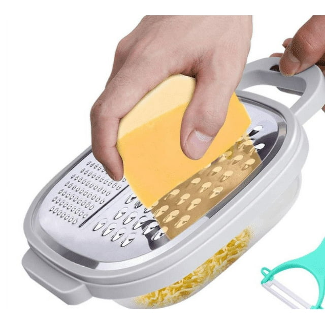 Râpe à Fromage Facile à Utiliser, Râpes pour Cuisine, Râpe à Fromage avec Contenant et Couvercle pour Fromage, Légumes, Gingembre, Râpe