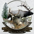 thumbnail image 3 of CafePress - Big Game Elk And Deer Sweatshirt - Crew Neck Sweatshirt, 3 of 4