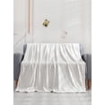 thumbnail image 2 of Flannel Fleece Blanket-White, 2 of 8