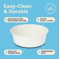 thumbnail image 5 of Vibrant Life Medium 4-Cup Stainless Steel Bone Textured Pet Bowl, White, 5 of 10