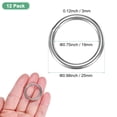 thumbnail image 3 of Uxcell 12 Pack Anillos para Atrapasueños 1" Anillos de Acero Inoxidable para DIY Plateado 0.12", 3 of 6
