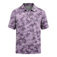 thumbnail image 4 of Mfakffe Men's Polo Shirts Summer Casual Golf Tshirts Big and Tall Short Sleeve Lapel Collar Tees Business Cotton Tops (Light Purple, 2XL), 4 of 5
