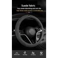 thumbnail image 2 of General Suede car Steering Wheel Cover, Sweat Absorbing, Anti Slip, Comfortable, Breathable car Handle Cover (Charcoal Black), 2 of 5