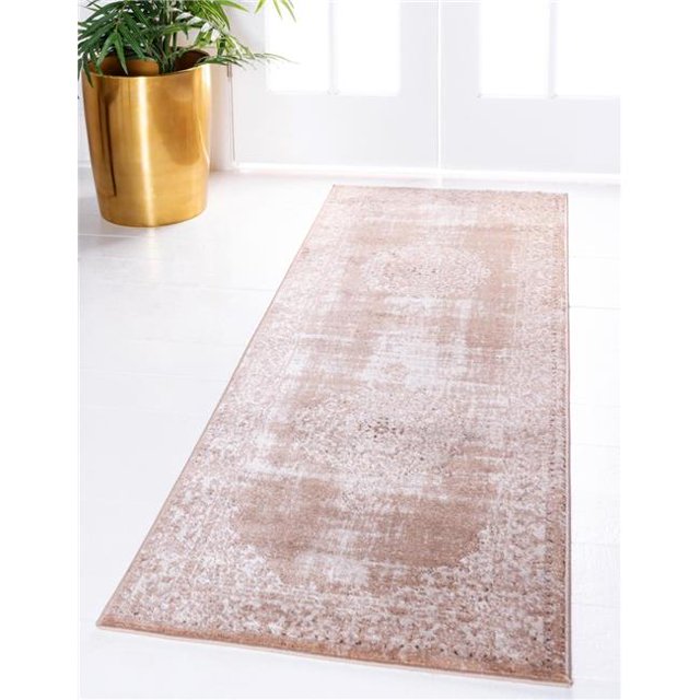 Unique Loom 3144532 2 ft. 2 in. x 6 ft. Blackthorn Leila Runner Rug, Tan