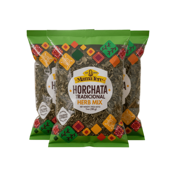 Mama Tere Horchata Tradicional Herb Mix, Authentic Ecuadorian Horchata Drink Mix (Pack of 3, 30g each) - Imported Traditional Herbal Beverage Mix