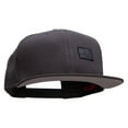 thumbnail image 5 of Small Black Patriotic American Flag Superior Cotton Twill Flat Bill Snapback Prostyle Cap - Charcoal OSFM, 5 of 5