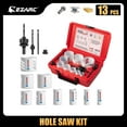 EZARC BiMetal Hole Saw Kit, 13Piece Hole Saws Set Cobalt Drill Hole