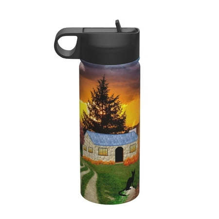

Matuu Fall Village Scenery for 18oz Durable Thermal Cups Keep Drinks Cold & Hot Insulated Coffee Mug with Lid (With Straw)