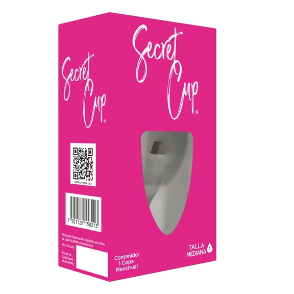 Copa Menstrual Femenina Secret Cup + Bolsa Transportadora Talla Mediana