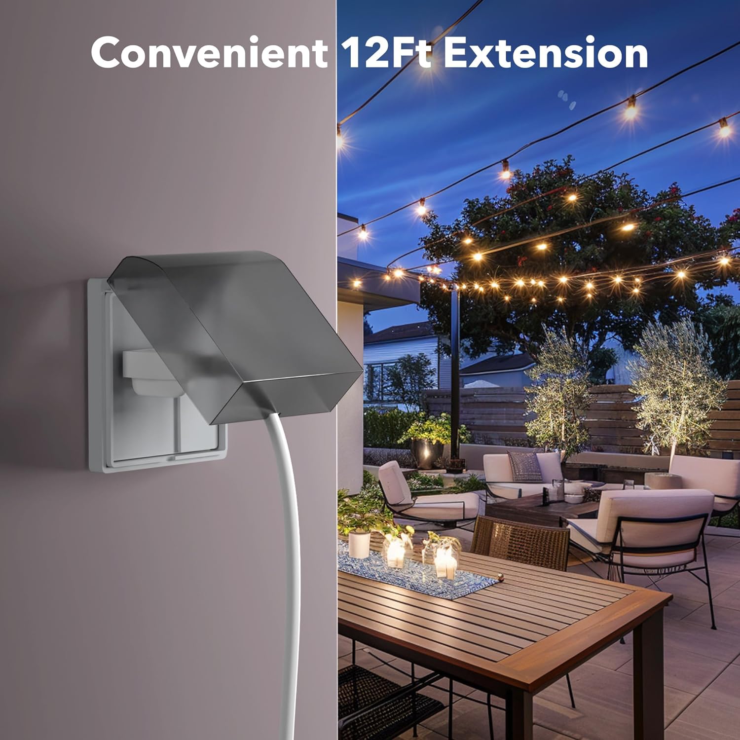 BN-LINK 12 Ft Outdoor Extension Cord 3-Prong Grounded photo 6