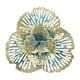 thumbnail image 3 of Decoración de arte de pared de metal 3D, esculturas de pared, ilustraciones colgantes, adornos decorativos, flor hueca de hierro para sala de estar, Azul triangular BLESIY Arte de pared colgante, 3 of 8