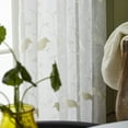 thumbnail image 4 of VOGOL Birds Embroidered Sheer Curtains 96 inches Length, White Rod Pocket Sheer Voile Panels for Living Room Bedroom, 52 x 96, Set of 2, 4 of 7