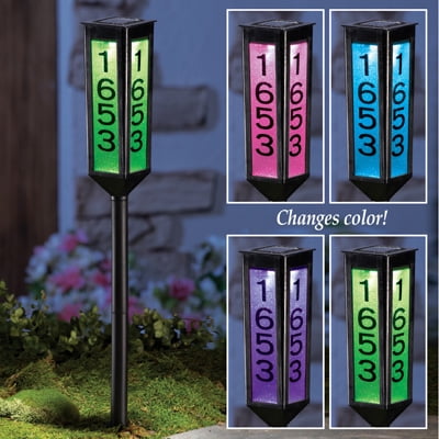 Solar Address Light Garden Marker lantern by