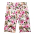 thumbnail image 2 of SSLR Mens Shorts Casual Cotton Floral Hawaiian Shorts Beach Shorts Pants, 2 of 8