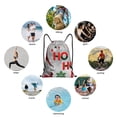thumbnail image 6 of Daiia Cute Santa Pattern Drawstring Backpack, Gym Bag, Lightweight Backpack, Water-Resistant Bag Travel Sports Backpack, Fitness Bag, Yoga Bag-Small, 6 of 6