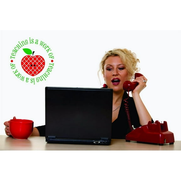 Custom Decals Teaching Is A Work Of Wall Art Size: 12 X 12 Inches Color: Multi