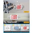 thumbnail image 6 of Sunco 6 Pack Red Exit Signs With Emergency Lights, Two Adjustable Square LED Lights, 94V-0 Fire Resistant, Backup Battery, 120-277V, Wall Or Ceiling Mount, Commercial Grade Double Sided UL, 6 of 7