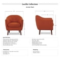 thumbnail image 4 of Homelegance Fauteuil Tonneau en Tissu, Orange, 4 of 9