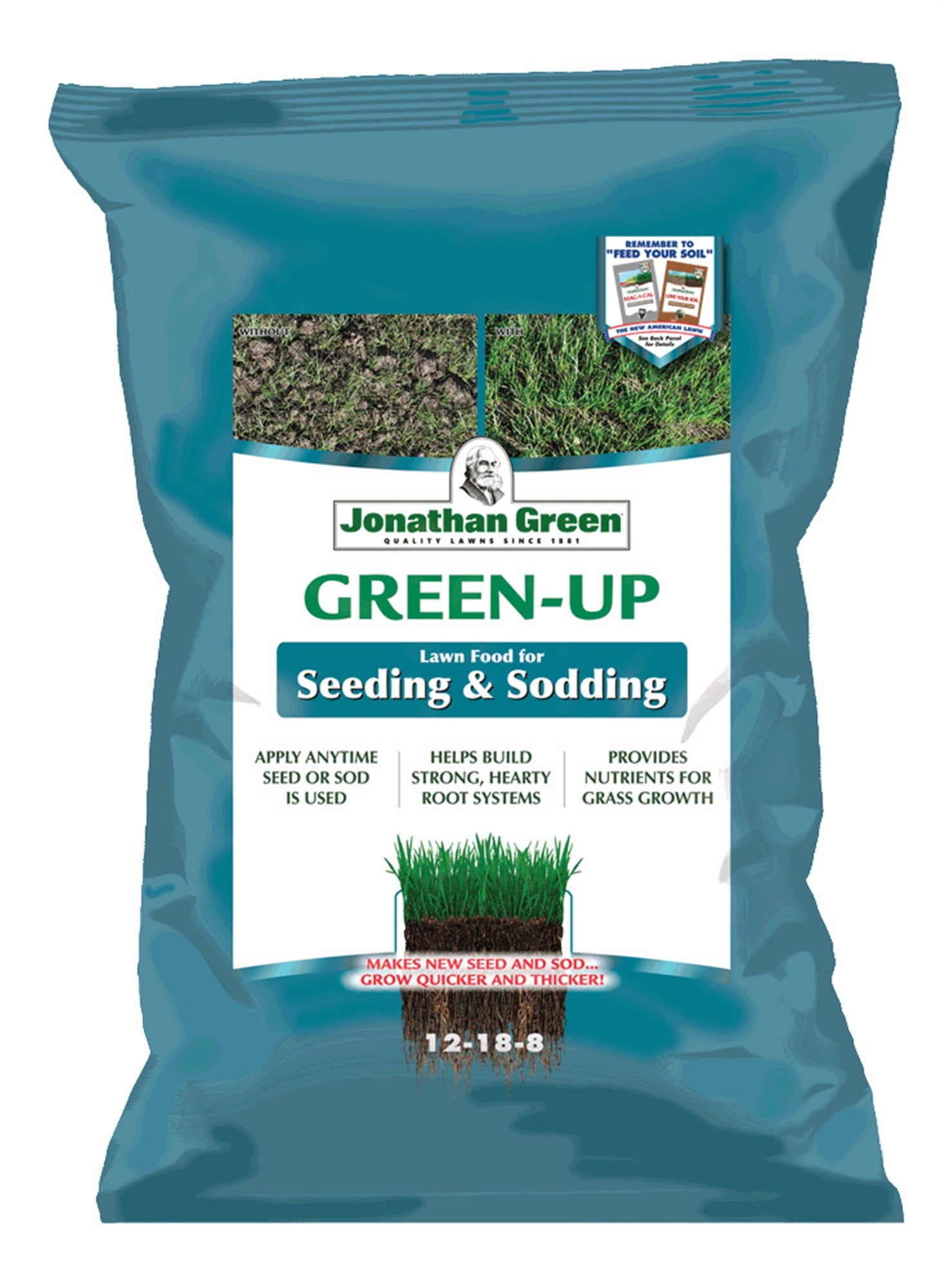 Jonathan Green 12344 Green-Up Weed & Feed Lawn Fertilizer 5000 Sq.Ft. 21-0-3 