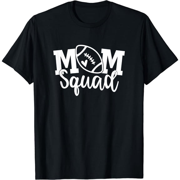 Football Mom Squad T-Shirt, Senior Mom Shirt Black Small