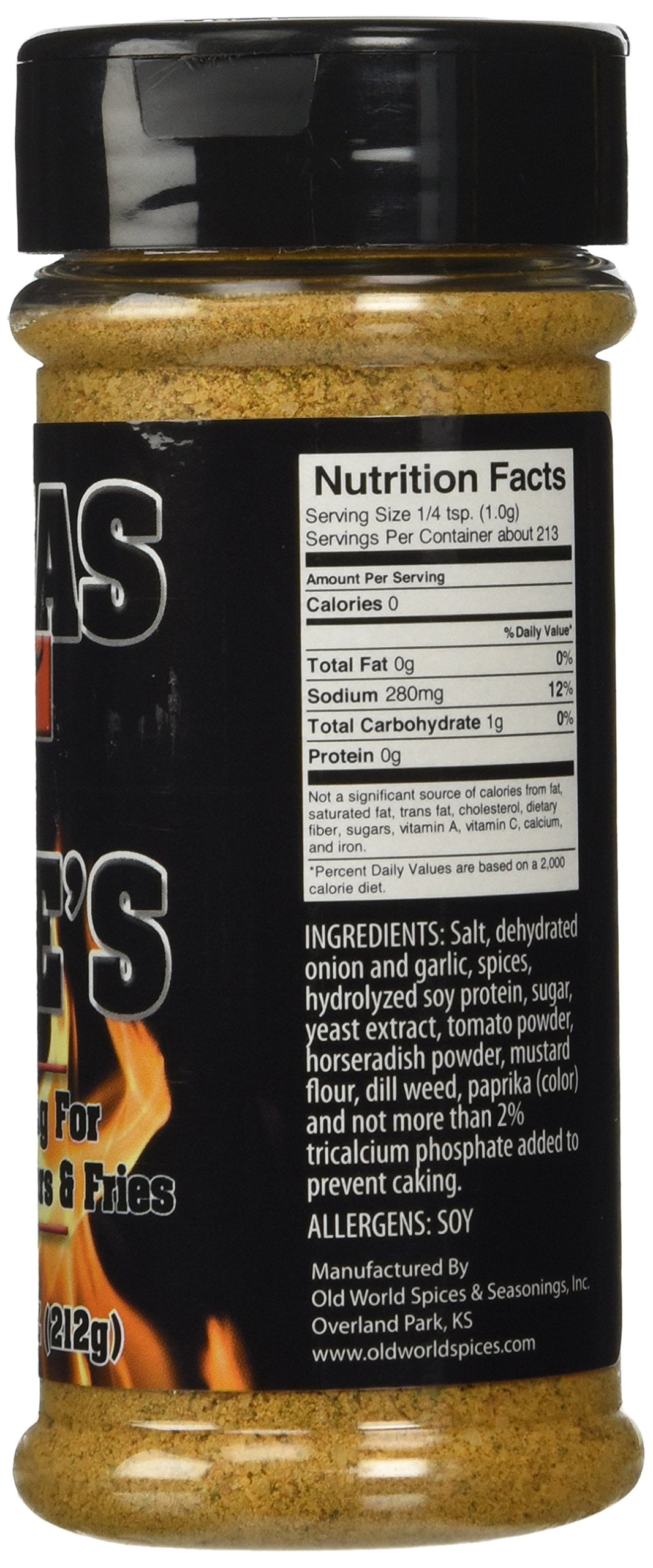 Oakridge BBQ Texas T-Bones Rub and Seasoning for Steaks, Burgers and Fries 7.5 Ounce
