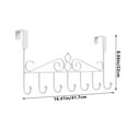 thumbnail image 3 of Qiweii No Drill Door Hooks Hanger, Over The Door Hanging Rack with 10 Hooks for Coat, Robe, Bag, Behind The Door Storage Organizer for Bedroom, Closet, Bathroom, Dorm, Kitchen, 3 of 6
