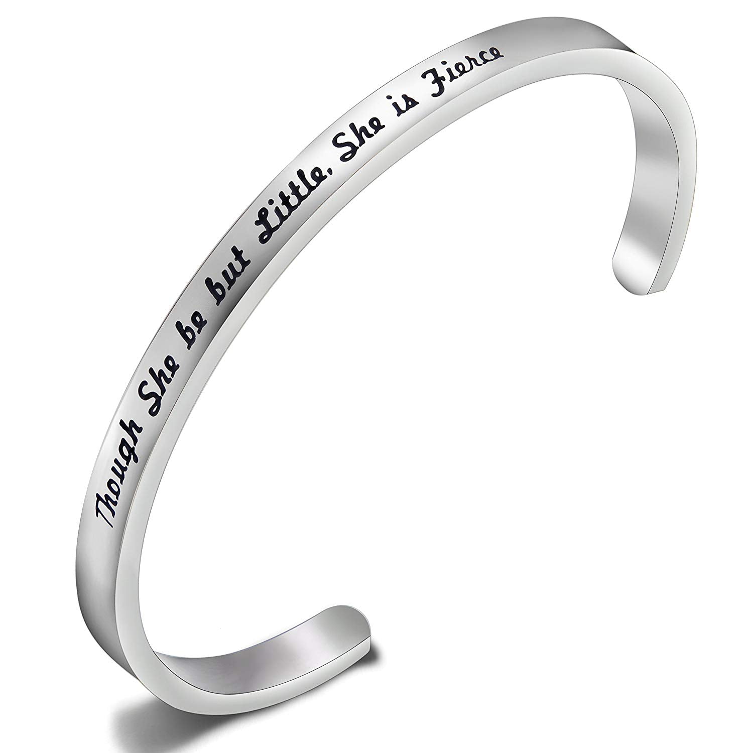 Bangle Silver Stainless Steel 4 Mm Engraved Positive Inspirational Quote  Handmade Cuff Mantra Bracelets For Women Gifts From Sodatx 417   DHgateCom