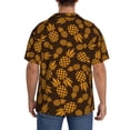 thumbnail image 7 of Balery Colorful Pineapple Men's Casual Button Down Shirt Short Sleeve Textured Summer Cuban Beach Shirts-XX-Large, 7 of 7