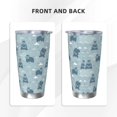 thumbnail image 3 of KLL Cute Hippopotamus Print 40oz Stainless Steel Insulated Car Cup with Spillproof Lid - Keep Your Drink Hot or Cold on the Go-Straw Three-piece Set, 3 of 8
