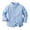 Blue, variant on QWIED Boys Shirts Kids Spring Solid Color Standing Collar Long Sleeve Single Children's Button Down Shirt Size 6-7