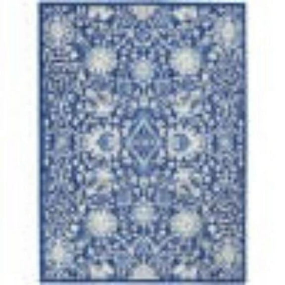 4 x 6 ft. Navy & Ivory Intricate Floral Area Rug