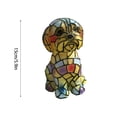 thumbnail image 3 of Small Animal Figurine Night Light, Stained Glass Decor, Living Room Table Decor, Coffee Table Decor for Living Room, Modern Living Room Decor, Compact Sitting Maltese Dog Tabletop, 3 of 4
