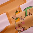 thumbnail image 5 of Manfei Lovely Capybara Kitchen Curtains,Kawaii Monogram J Black Out Curtains Pack of 2 (42x63 Each),Pink Brown, 5 of 7