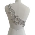 thumbnail image 4 of Parches de encaje con apliques de diamantes de imitación para vestidos de bricolaje (2 unidades), 4 of 7