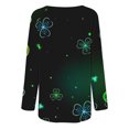 thumbnail image 5 of Ichuanyi Womens Tops, Summer Clearance Women's Fashion St. Patrick's Day Printed Round Neck Long Sleeve Loose T-shirt Top, 5 of 5