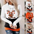 thumbnail image 4 of Pntutb, sudaderas con capucha con gráficos navideños para mujer, jersey con cuello de capucha, sudaderas con capucha de manga larga, jerséis casuales divertidos y bonitos de calabaza, tops Pntutb Pntutb-6943, 4 of 6